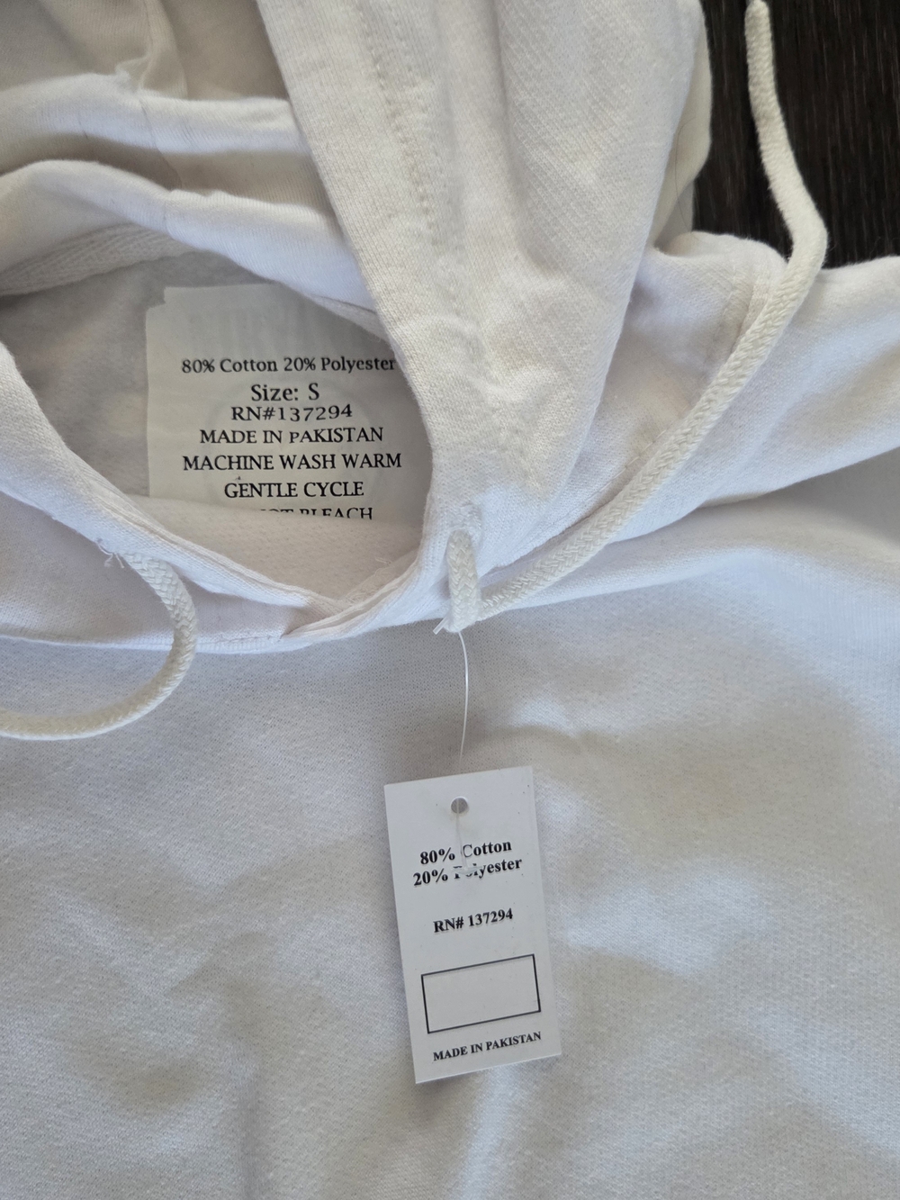NIRVANA White Pullover Hoodie with Drawstring